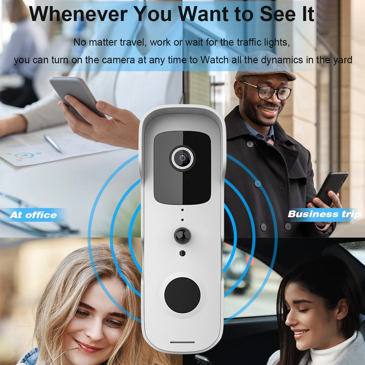 Sonnette vidéo Tuya avec caméra HD 1080P, Wi-Fi, sans fil, étanche, moniteur extérieur, maison intelligente, interphone, sonnette de porte, nouveau