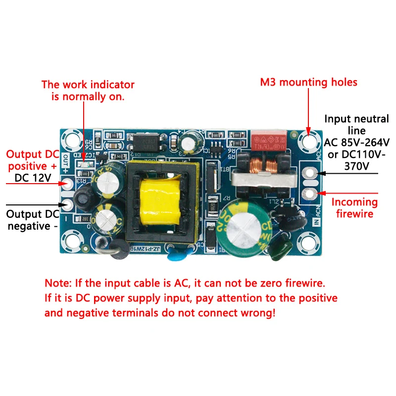 AC-DC isolation switch power module Raw board 5V2A 10W