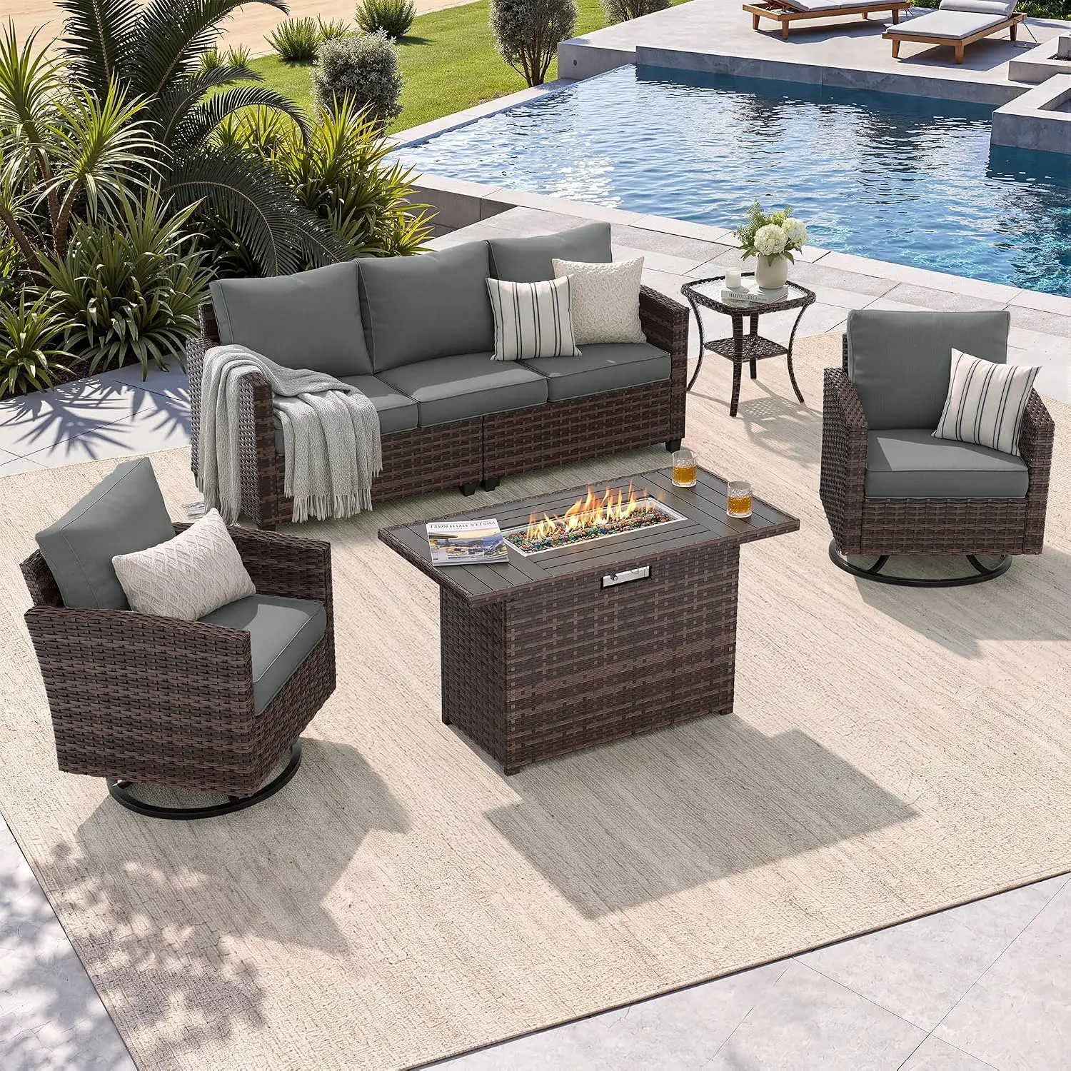 Outdoor Swivel Rocking Chair 44