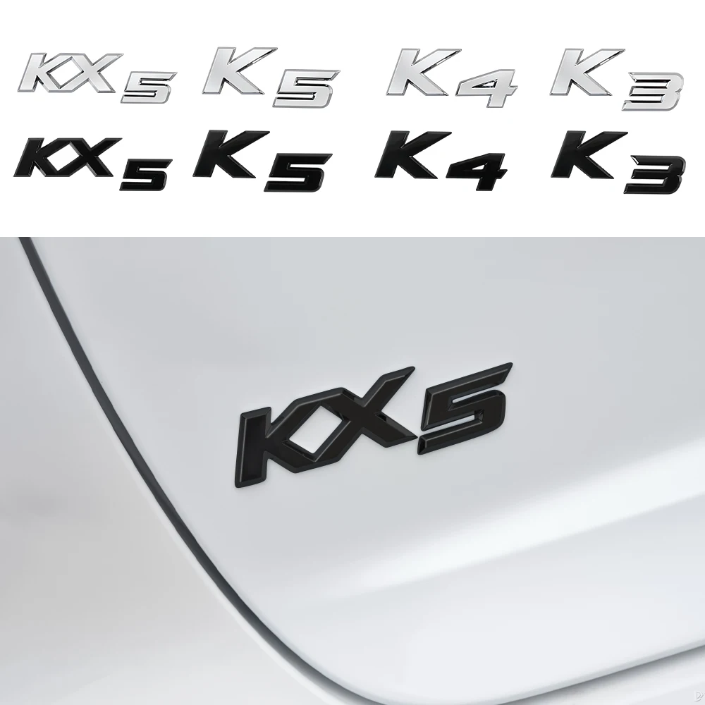 ABS Car KX5 K5 K4 K3 Logo Badge Sticker Auto Personalized Letters Decals For kia Pegas Sorento Cerato Sportage Optima Borrego KN