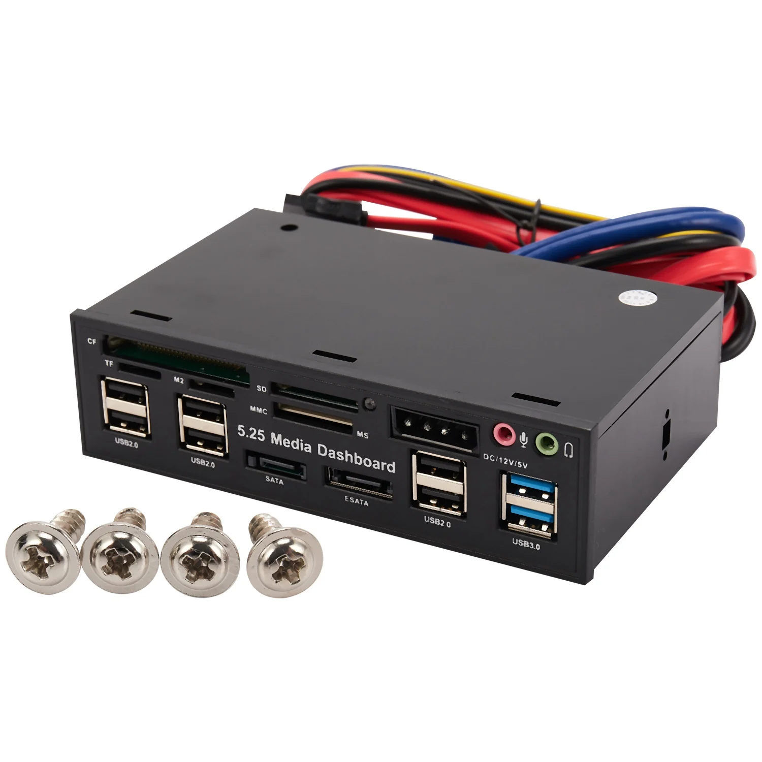 5.25 Inch Usb 3.0 Front Panel Pc Usb 3.0/2.0 Hub E-Sata Sata Audio Multi Card Reader for Computer Case Optical Drives Ba