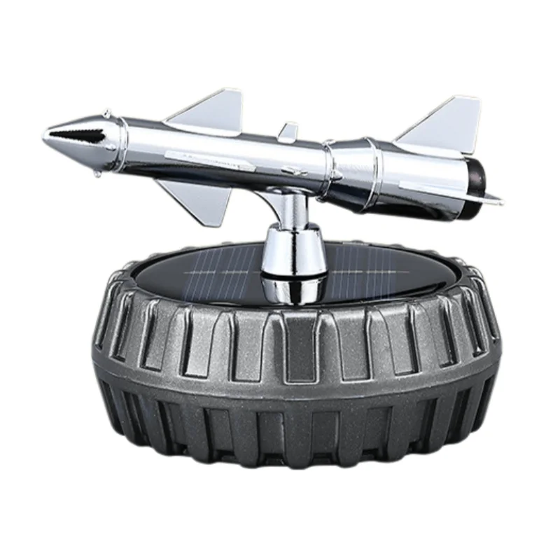 Solar Powered Rotating Pegasus Dollar Rocket Eagle Car Air Freshener Perfume Dashboard Ornament Auto Fragrance Diffuser Gift