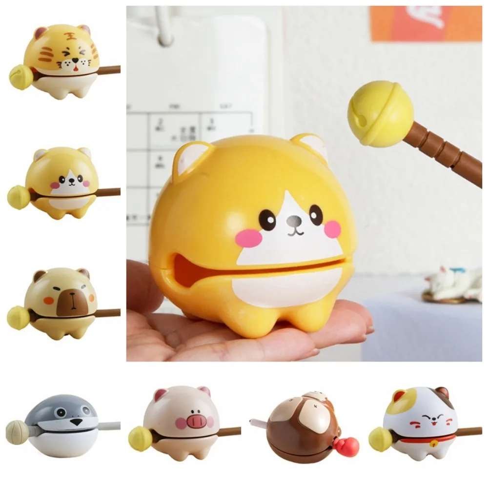 Animal Shape Capybara Small Wooden Fish Percussion Merits Strike Toys Ornaments Cute with Mallet Percussion Instrument Beginners