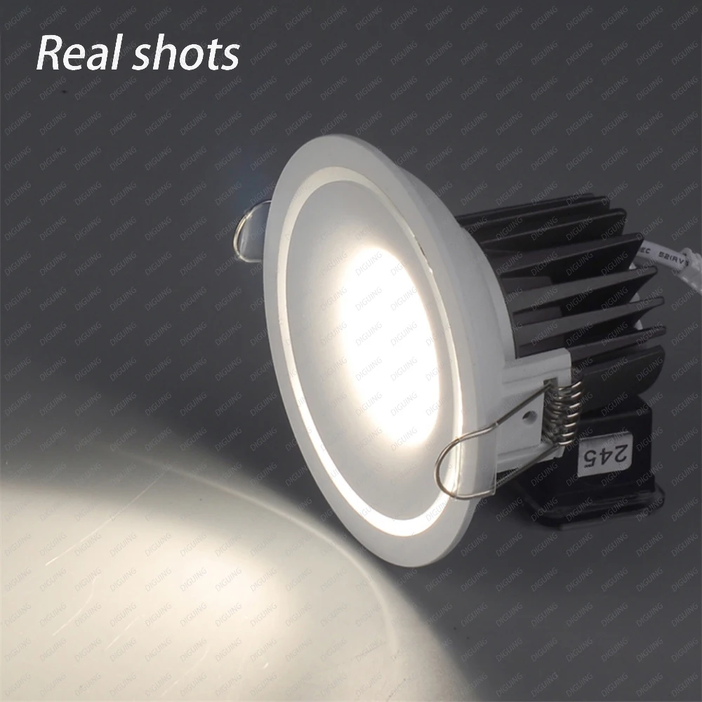 

Embedded Spotlight Dimmable LED Ceiling Light Recessed Downlight White Black Gold Home Indoor Lighting Energy Saving Living Room