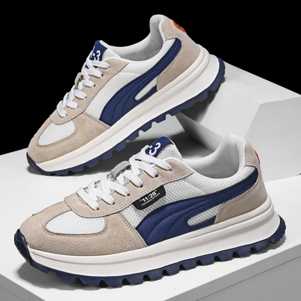 New Casual Sneakers Men Sports Shoes Autumn Fashionable British Style Soft Sneakers Trendy Running Shoes Vintage Versatile Casual Thick view 6