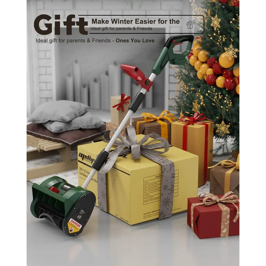 マキタ18Vバッテリー対応、12インチブラシレス除雪機、電動除雪機、調整可能なフロントハンドルとデフレーター付き