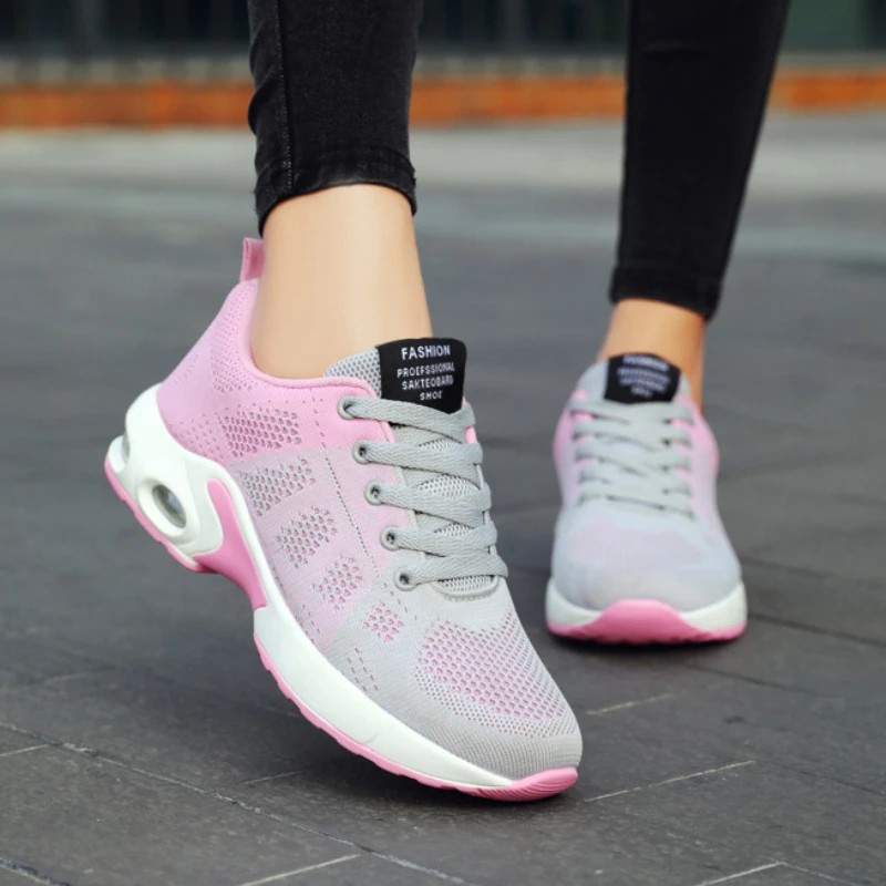 Merk Dames Sneakers Mesh Ademende Damesschoenen Outdoor Luchtkussen Sportschoenen Comfortabele Dames Casual Schoenen Zapatos Mujer