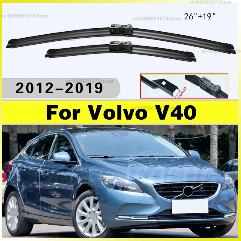 Windscreen Window Brushes 26"+19" Accessories 2013 2014 Wiper LHD Front Wiper Blades Set For Volvo V40 2012 - 2019 Windshield