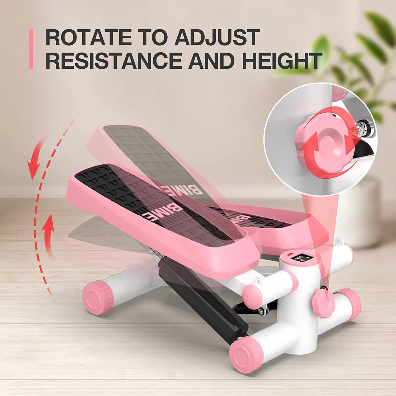 Trend Products Mini Stepper Machine Personal Body Building Cardio Equipment Digital Adjustable Resistance Metal Material