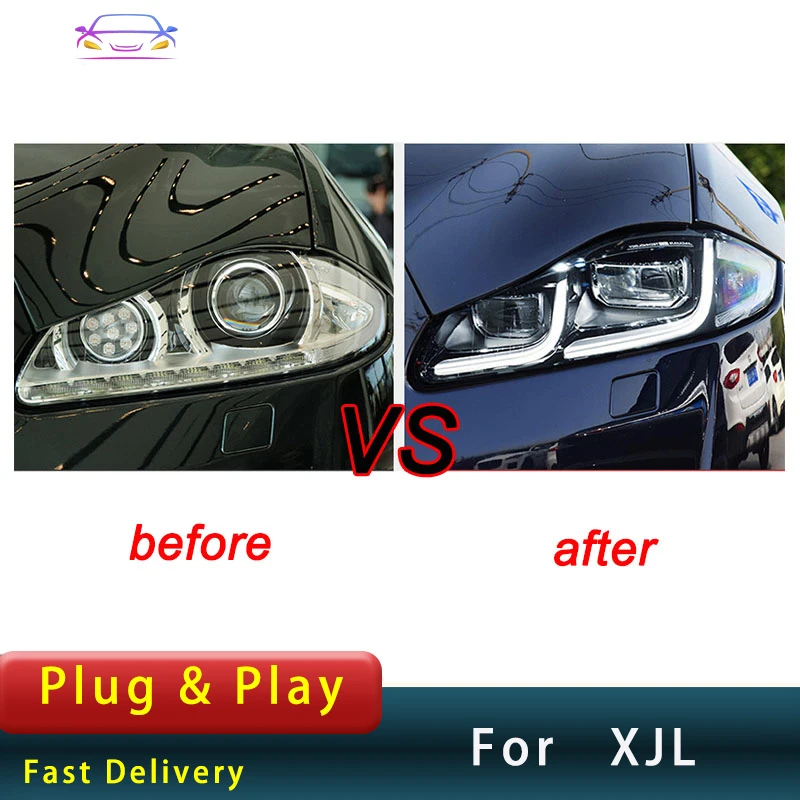 Car  Headlight for Jaguar XJL 2011-2019 XJ XF XE  LED Upgrade Lens DRL Turn Signal Head Lamp Accembly Lamp Auto Accessory