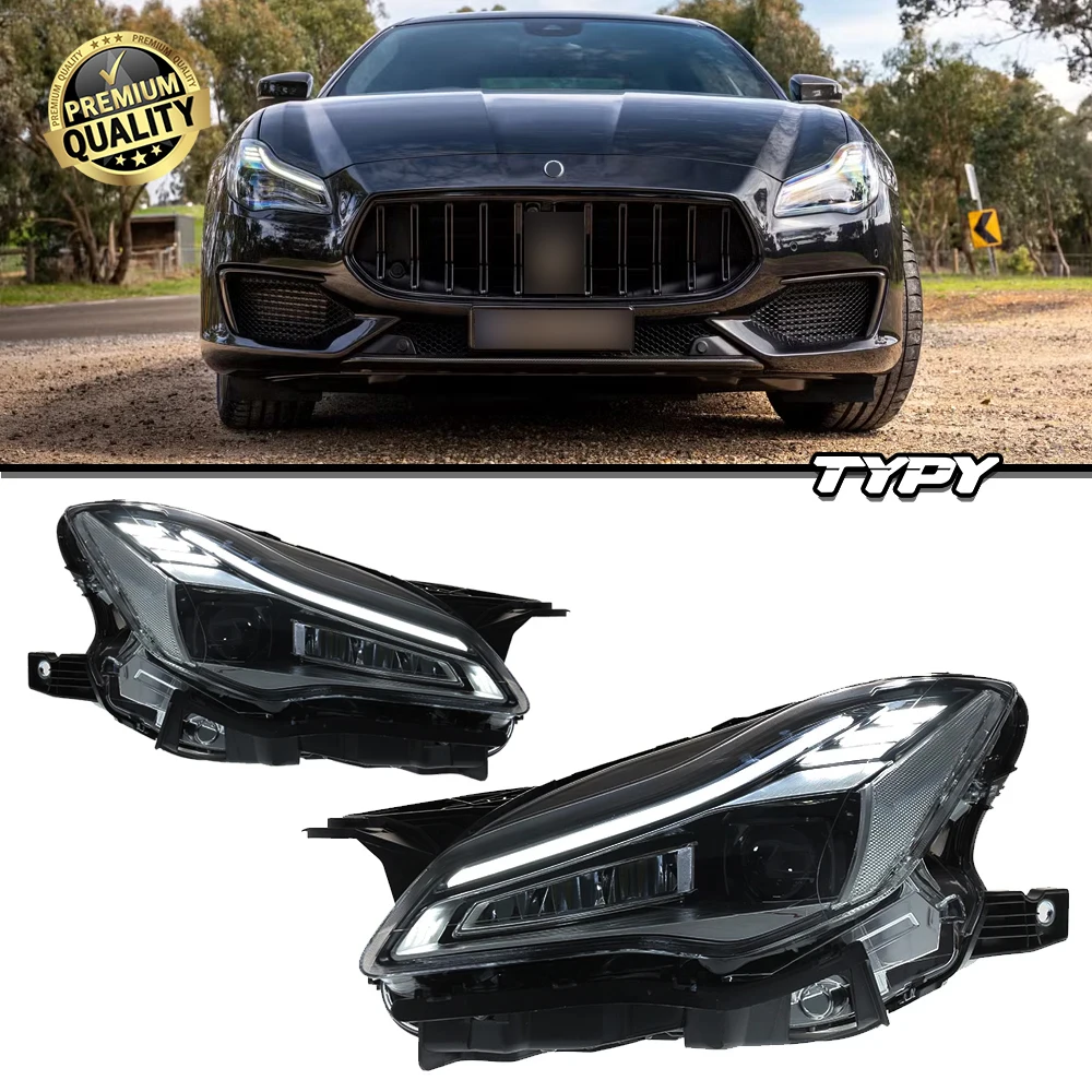 

Автоматические светодиодные фары в сборе для Maserati Quattroporte 2013-2021, обновленные полностью светодиодные передние фонари