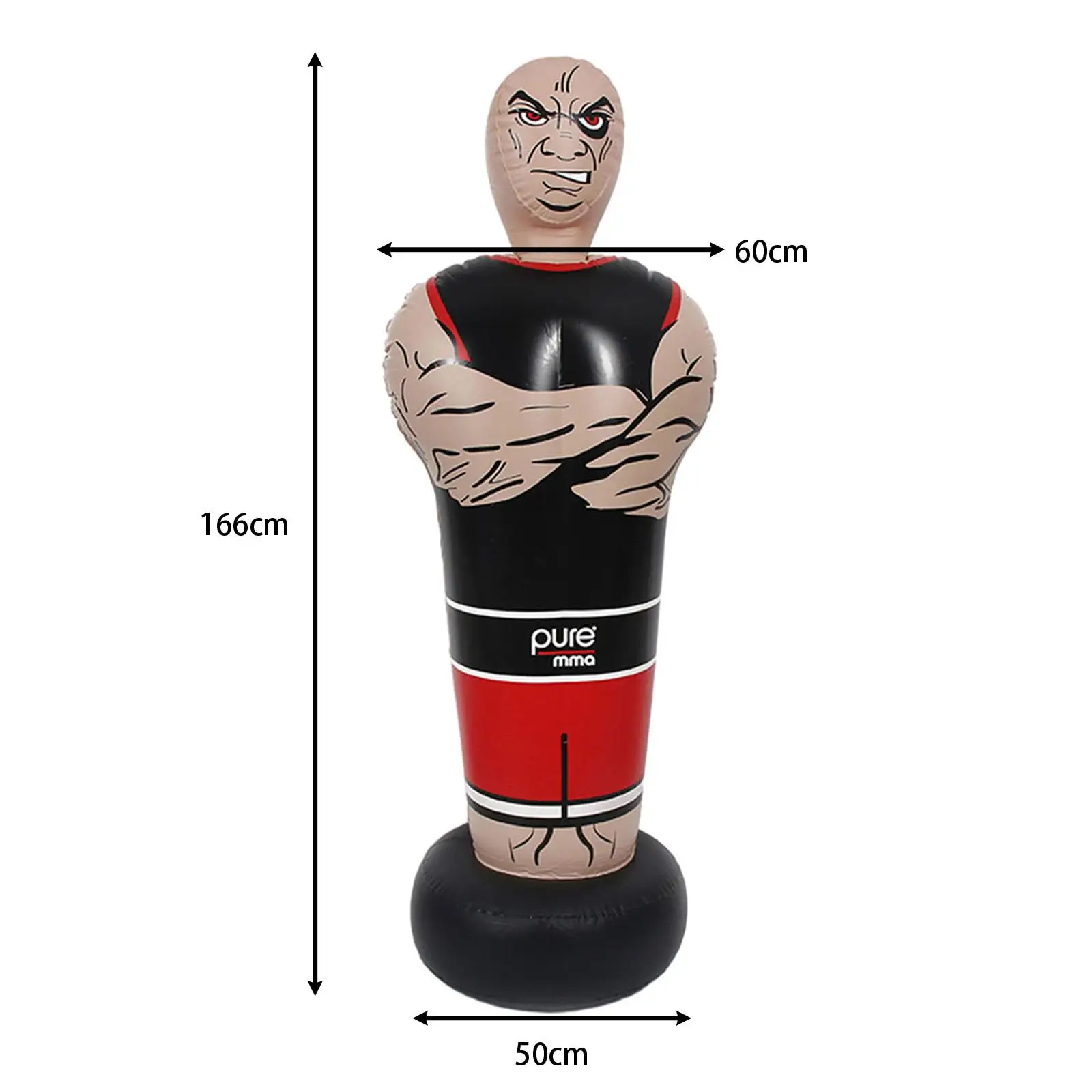 Inflatable Punching Bag Freestanding Boxing Dummy for Kids Adults Sand Bag for