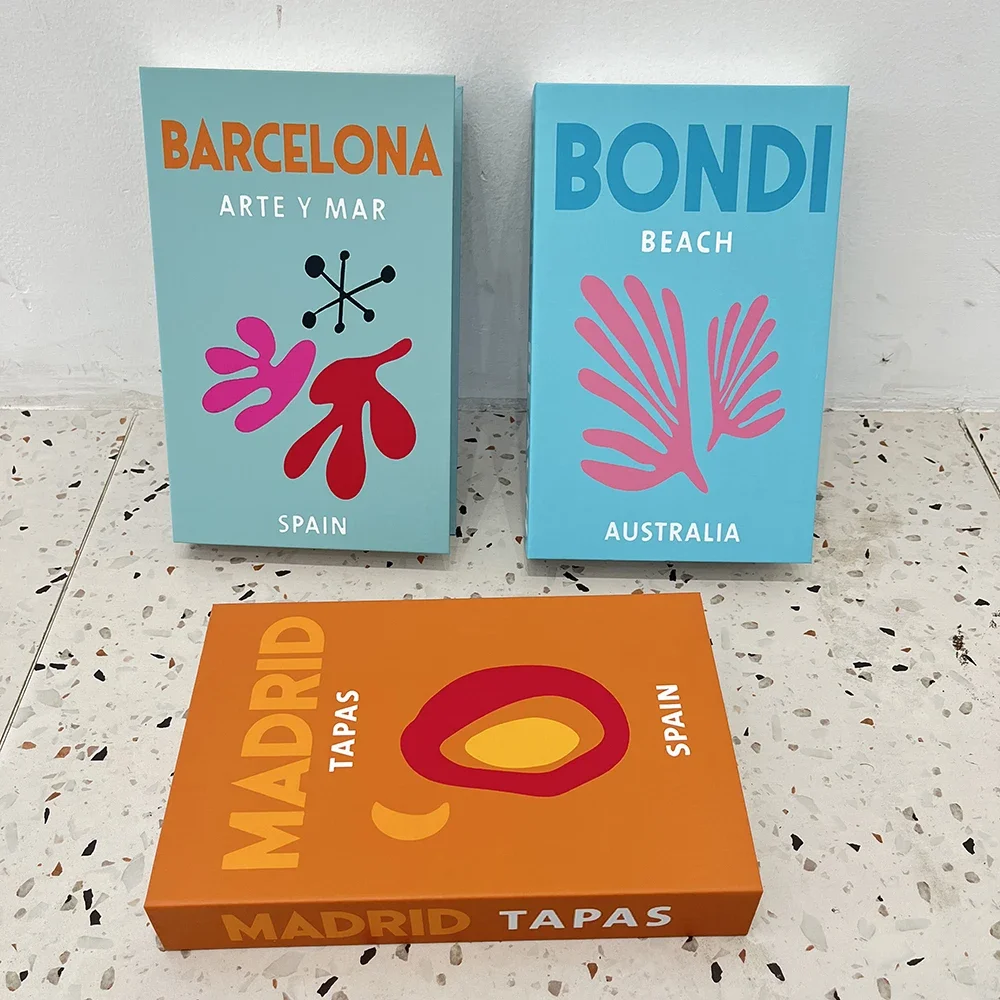 Travel Series Fake Book Decoration Coffee Table Decoration Living Room Fashion Prop Books Home Decoration Model Room IBIZA CAPRI