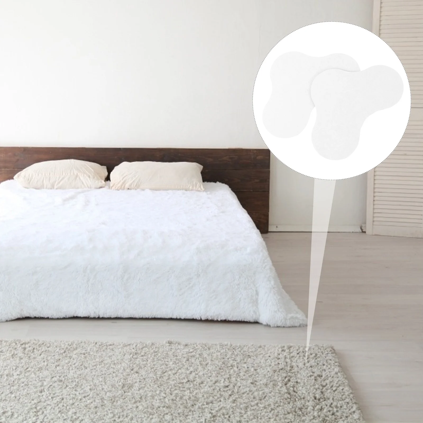 

10pcs Anti-Skid Carpet Stickers Non-Slip Rug Fixing Pads For Doormat Area Traceless Reusable Washable Floor Mat Patch