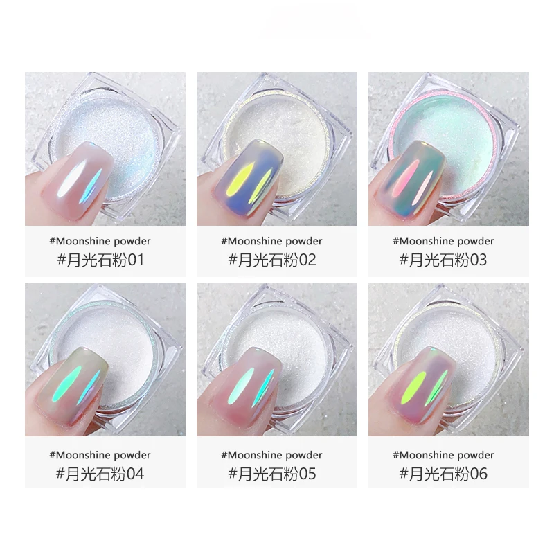 Mermaid Aurora Powder Nail Art Decoration Holographic Reflective Pigment Manicure Sequins Shimmer Charms DIY Nails Salon Supply