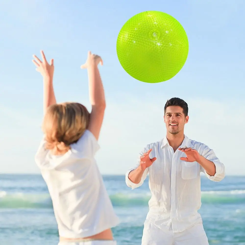 Design inflável bola de praia inflável padrão listrado brinquedos divertidos bola transparente bola de jogo material transparente
