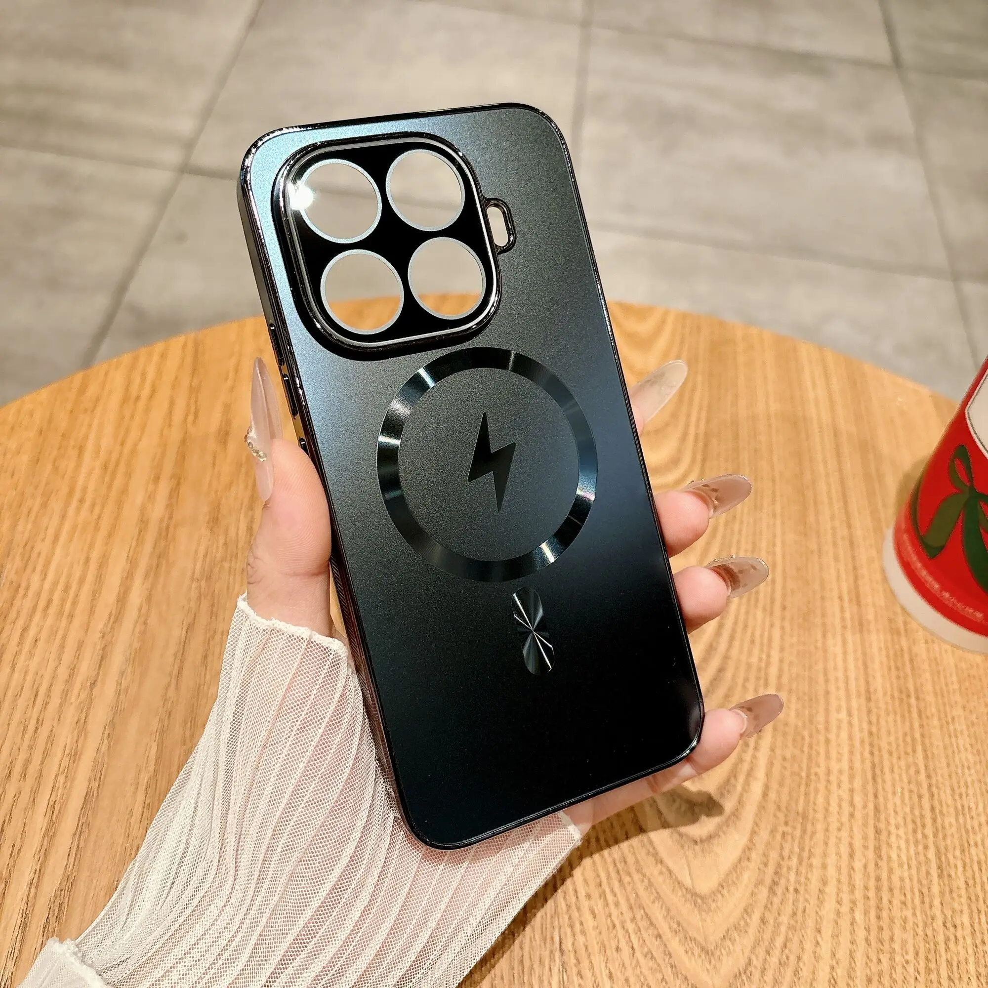 

For xiaomi 15T Pro Case Hard Silicone Frame Skin Magnetic Wireless Charging Protective Back Cover For xiaomi 15T Phone Shell