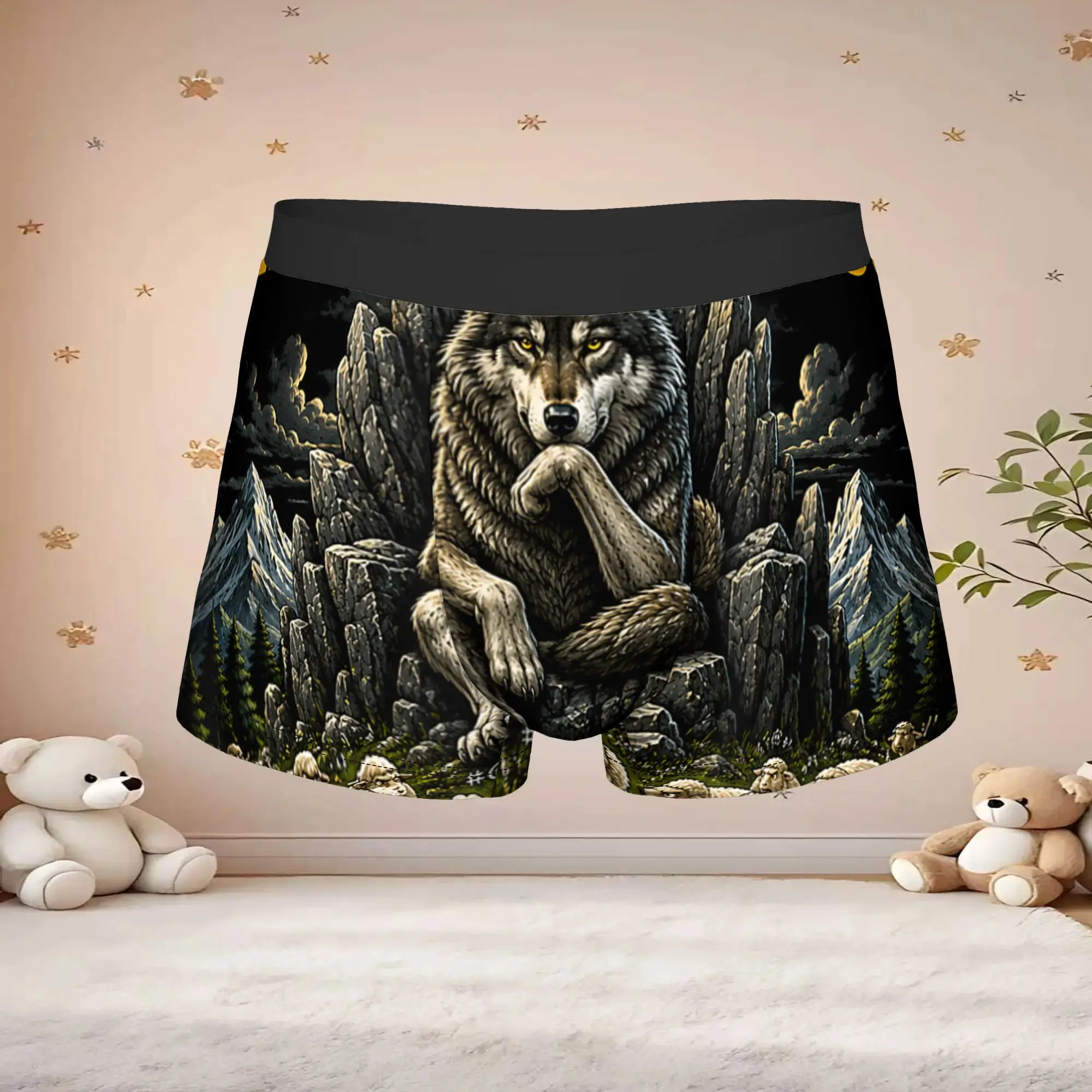 1pc Popular Der Alpha Macht Seinen Zug Sigma Wolf boxers  Personalized Panties Men's Underwear Ventilate Shorts Boxer Briefs