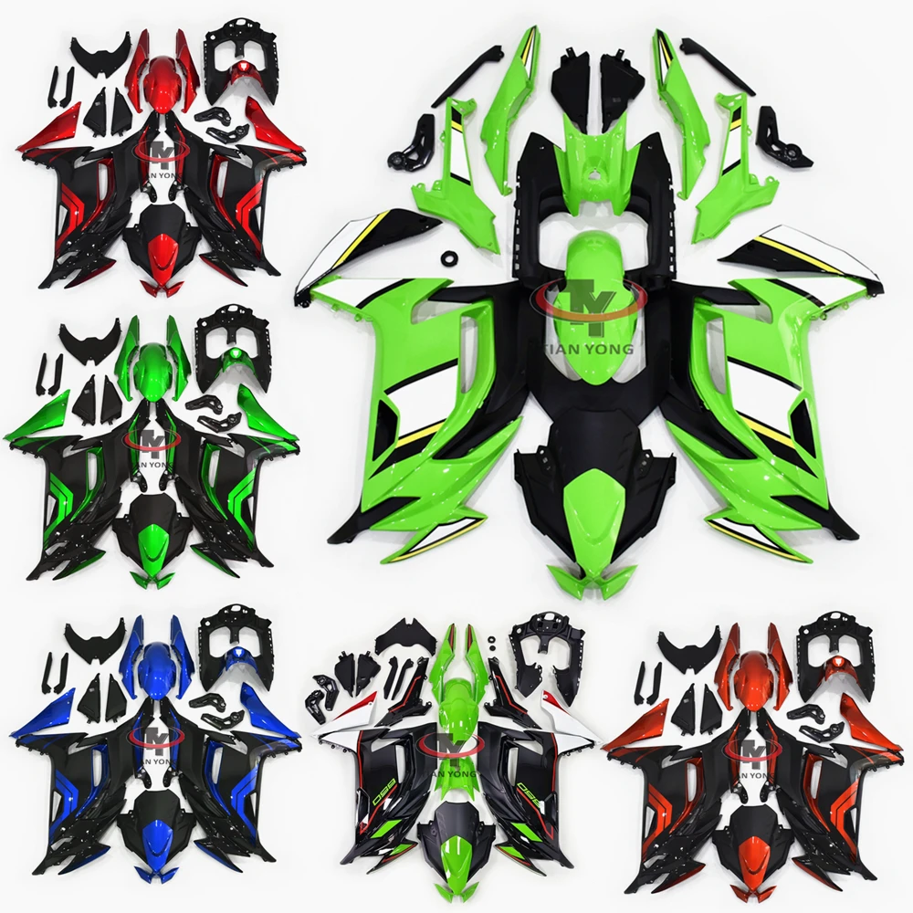 Bodywork Collection of Multiple Prints in Bright Green Motorcycle Full Fairing Kit For Ninja650 2021 2022 2023 2024 Cowling