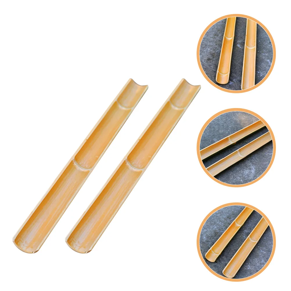 

2Pcs Bamboo Fountain Multi-Functional Water Flow Tube for Aquarium Garden Yard Patio Fountain Decor Creative Eco-Friendly Design
