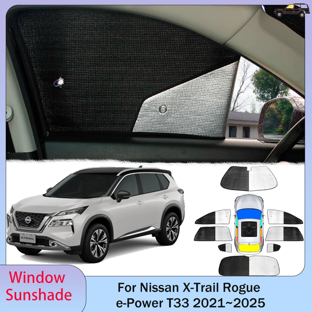 For Nissan X-Trail/e-Power Rogue T33 2021~2025 2022 2023 Car Sunshade Skylight Windshield Sun Shade Protector Parasol Accessorie
