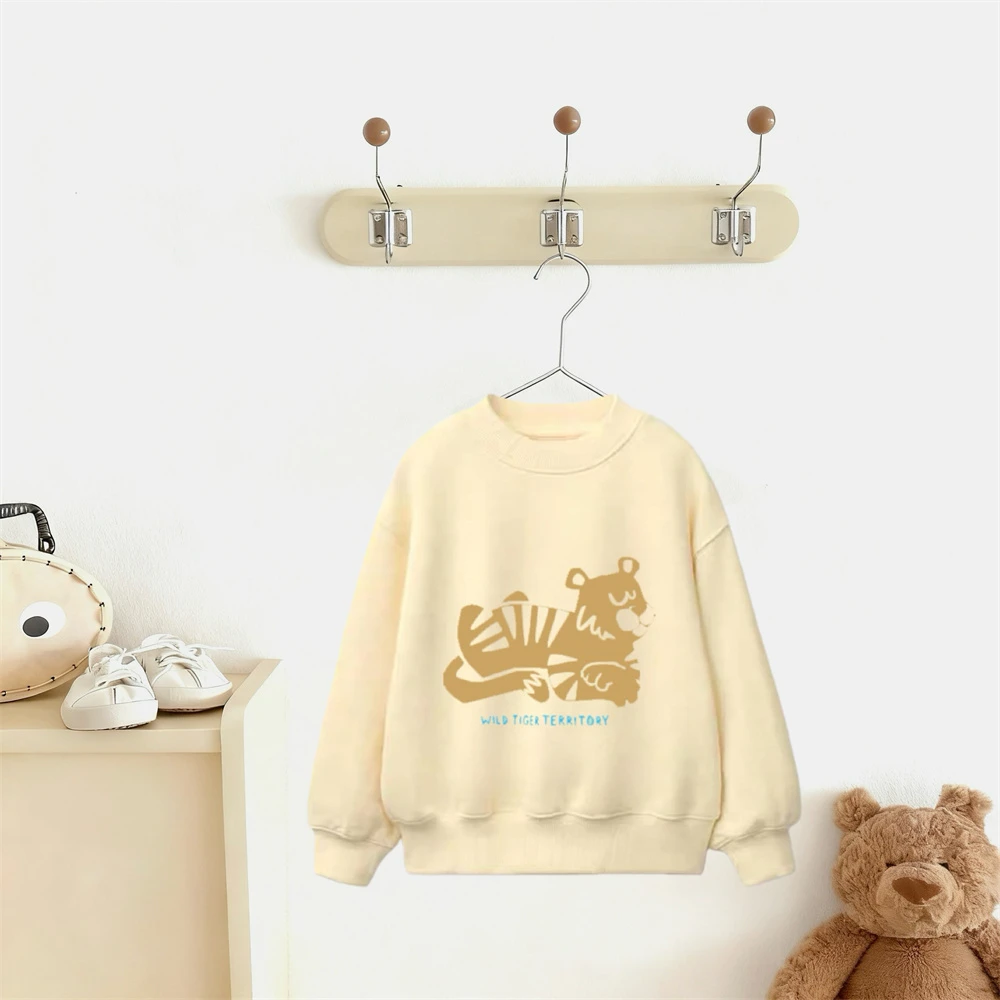 Green White Hoodie Cartoon Clothes Toddler New Design Tops Baby Casual Trendy Tops Crewneck Thin Simple Versatile Sweatshirts