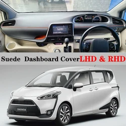 Suede Dashmat Dashboard Cover Pad Dash Mat Carpet Car-styling Accessories For Toyota Sienta g2 2016 2017 2018 2019 2020 2021