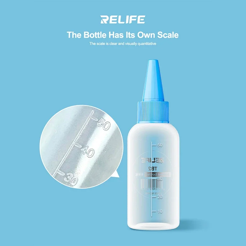 

RELIFE TB2 Needle-tube Empty Solvent Bottle for Mobile Phone PCB Cleaning Pot Tool Empty Alcohol Bottle Distributor