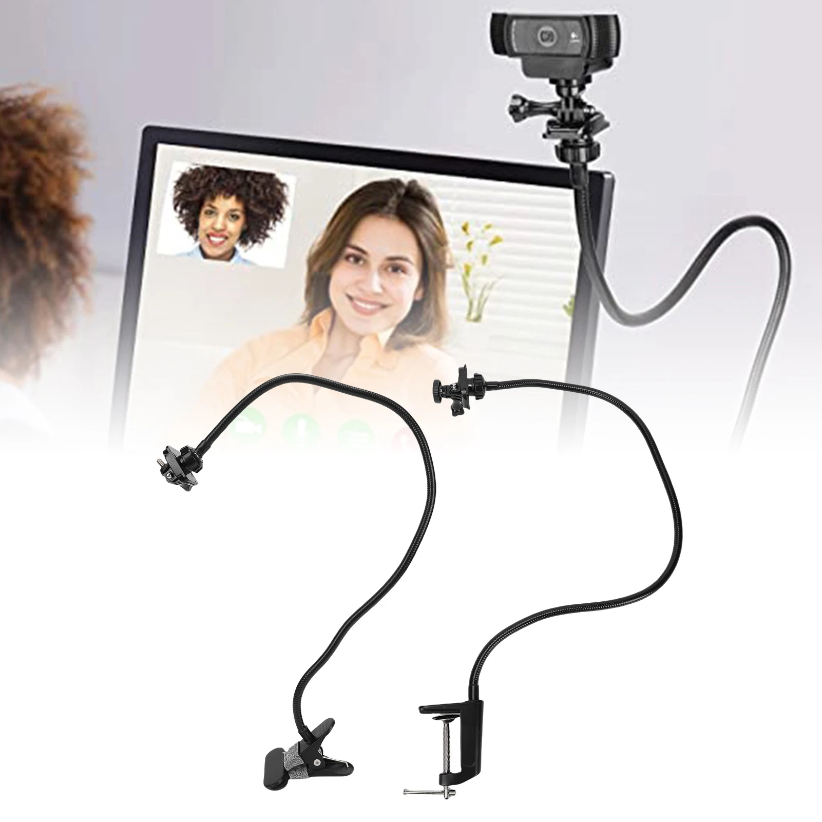 Flexible Arm Camera Stand Gooseneck Stand Fit for C922 C930e C920S C920 C615 C960 C920x Camera Flexible Arm Webcam Desktop Mount