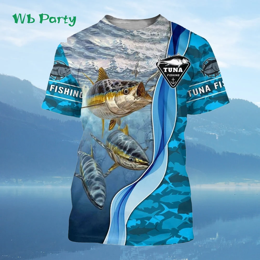 Fun Fish Pattern 3D Print Sports Quick-Dry Breatha Men's T-Shirt Outdoor Street Casual Fashion Y2K Parent-child Short Sleeve Top