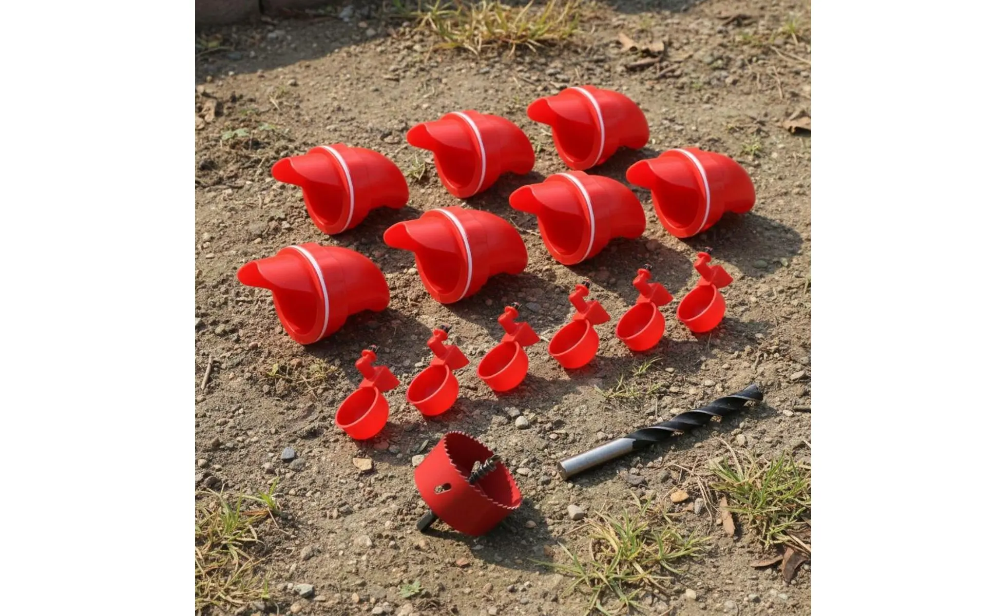 Weighted Poultry Feeder Waste Reducing Automatic Chicken Feeder Chicken Feed Trough No Clogging Livestock Feeding Equipment Weighted Poultry Feeder Waste Reducing Automatic Chicken Feeder Chicken Feed Trough No Clogging Livestock Feeding Equipment