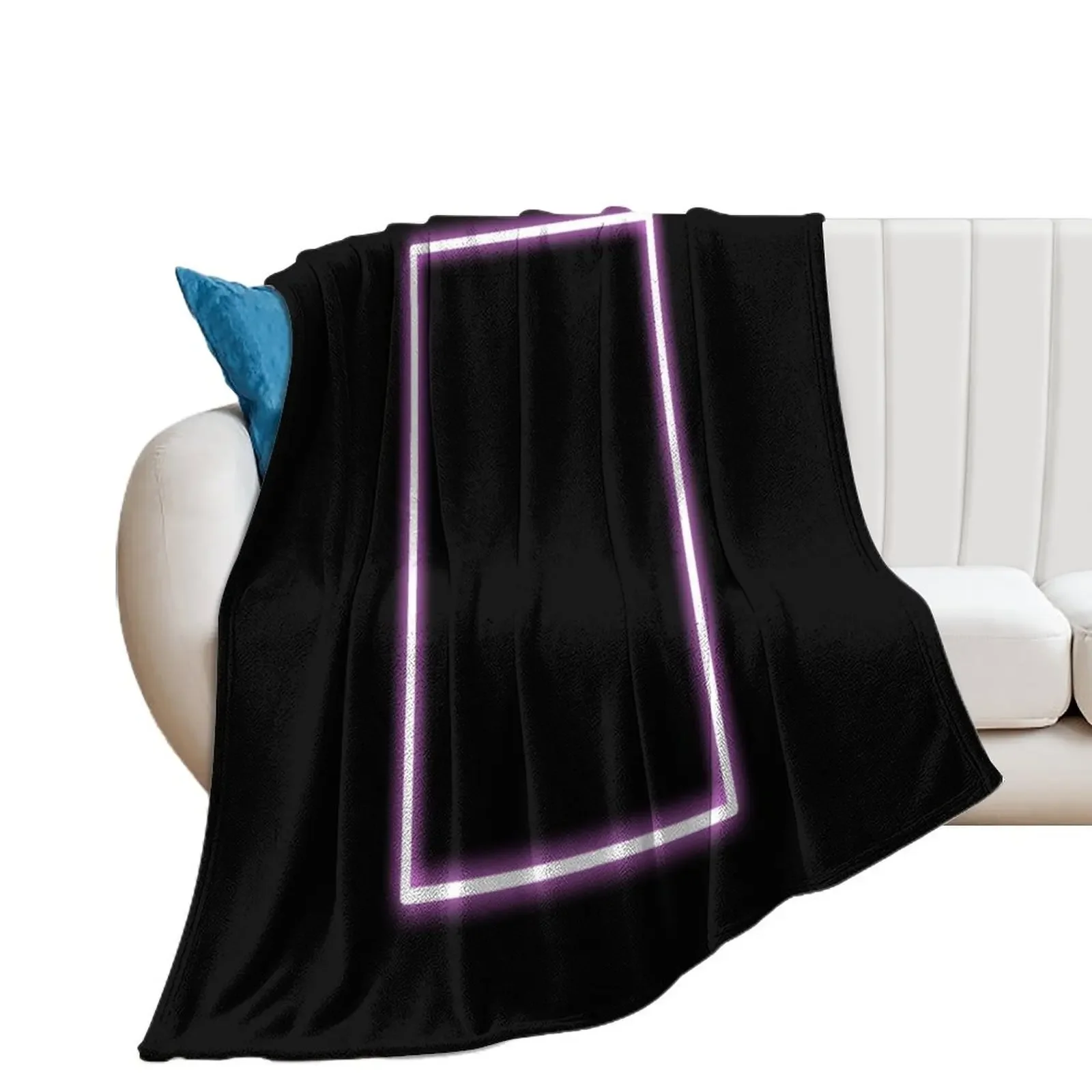 

Pink Glowing Neon Rectangle Throw Blanket warm winter Quilt Blankets