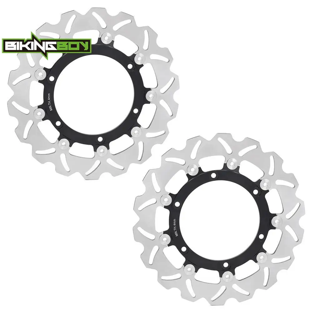 BIKINGBOY Front Brake Discs Disks Rotors For Aprilia ETV 1000 Caponord Rally Raid / ABS 01 02 03 04 05 06 07 08 300mm Stainless