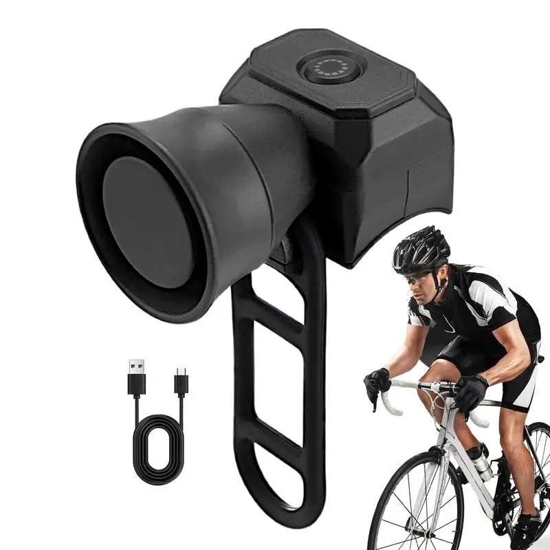 

Велосипедный звуковой сигнал, водонепроницаемый электрический звуковой сигнал, велосипедные аксессуары, перезаряжаемый или на батарейках, велосипедный звонок с громким звуком для гор