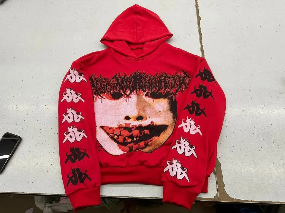 Sudaderas con capucha con estampado gótico Harajuku para mujer, ropa de calle gótica, Tops para parejas, sudadera Grunge de gran tamaño de los años 2024, ropa Y2k, novedad de 2000