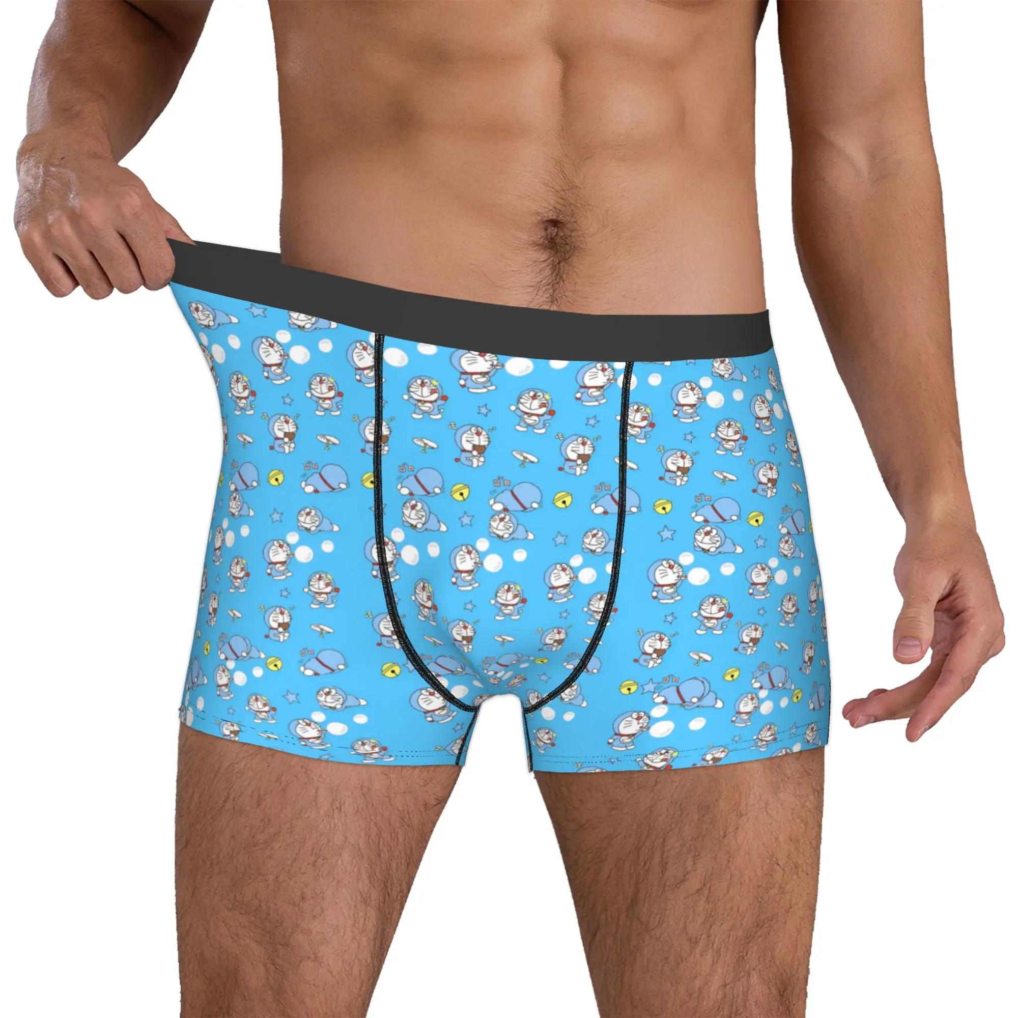 

Customized D-Doraemones Mangas Boxer Shorts For Men 3D Print Hot Underwear Panties Briefs Breathable Underpants