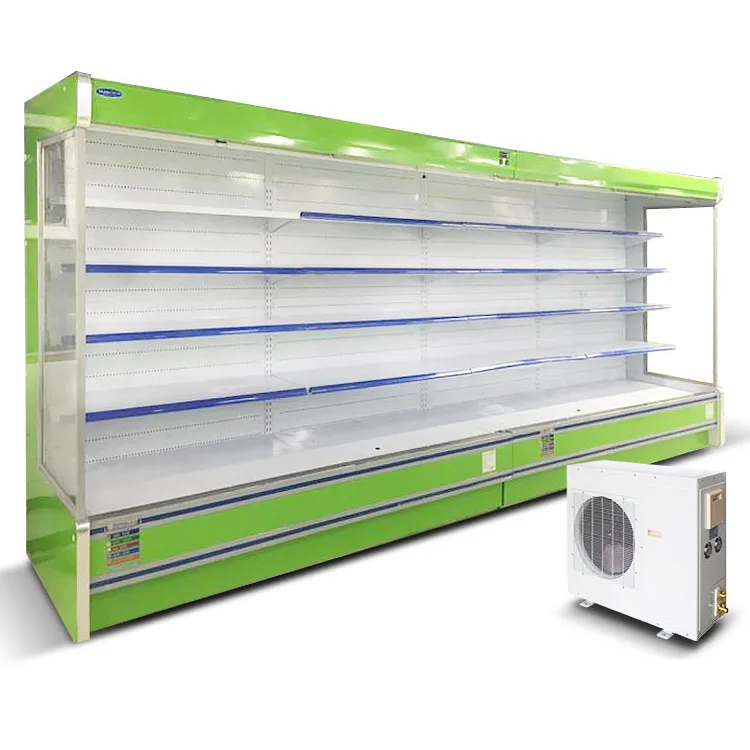 Air Curtain Cabinet Fruit Meat Fresh-keeping Cabinet Supermarket Refrigerator Small Commercial Vertical Display Freezer