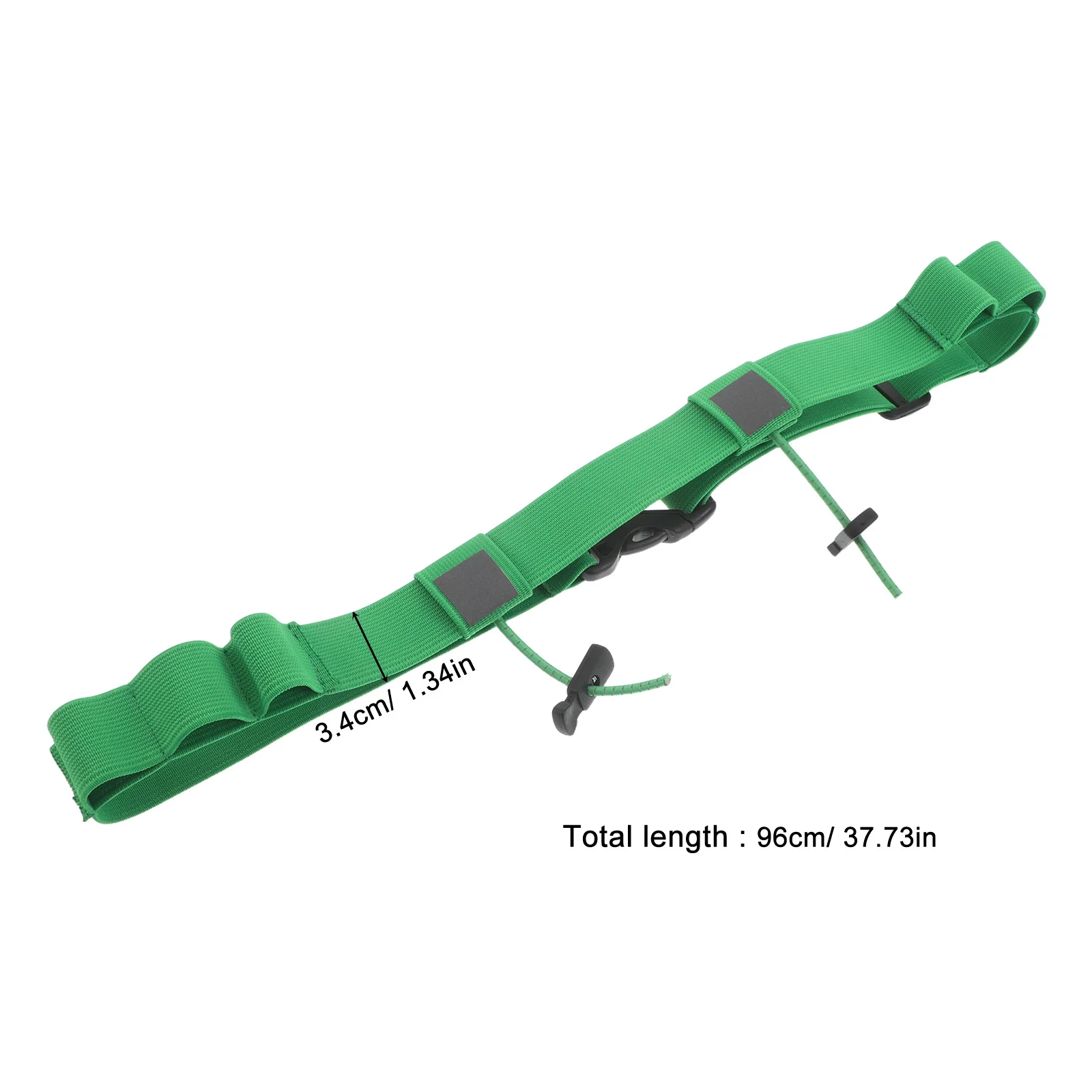 Cinturón elástico verde con número de carrera ajustable, soporte para babero para correr, ciclismo, cinturón deportivo reutilizable, moldeador de Fitness, 2 uds.