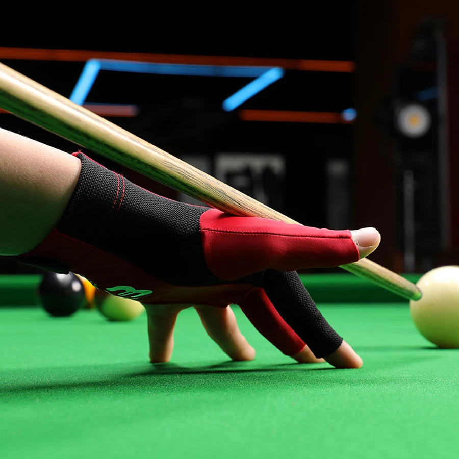 1Pc Three Fingers Snooker Glove Elastic Breathable Billiard Glove Non-Slip Wear Resistant Professional Pool Cue Gloves for Men W