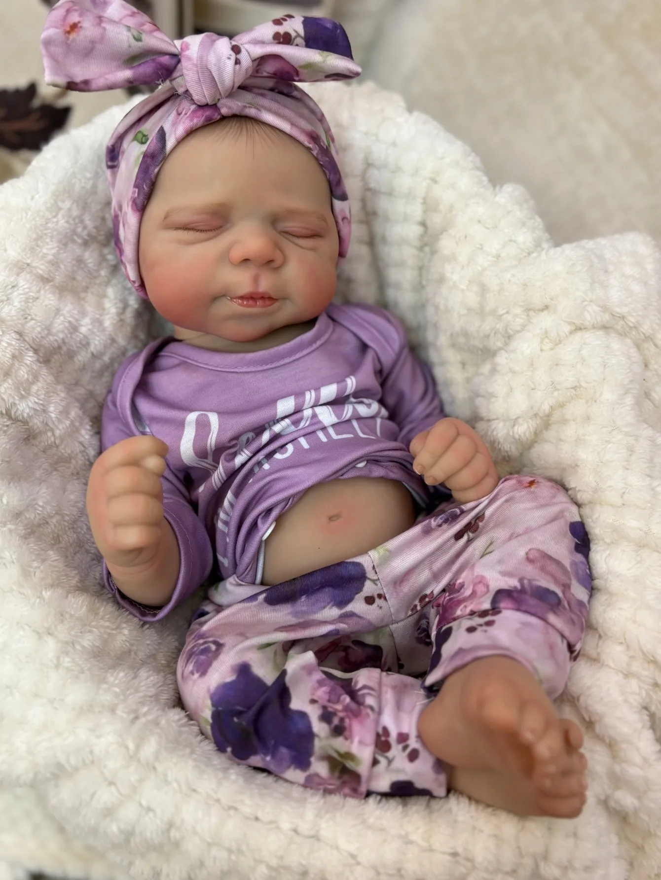 

18-Inch Pascale Reborn Girl Doll | Handmade Soft - Touch Vinyl Newborn | Kids Birthday Gift