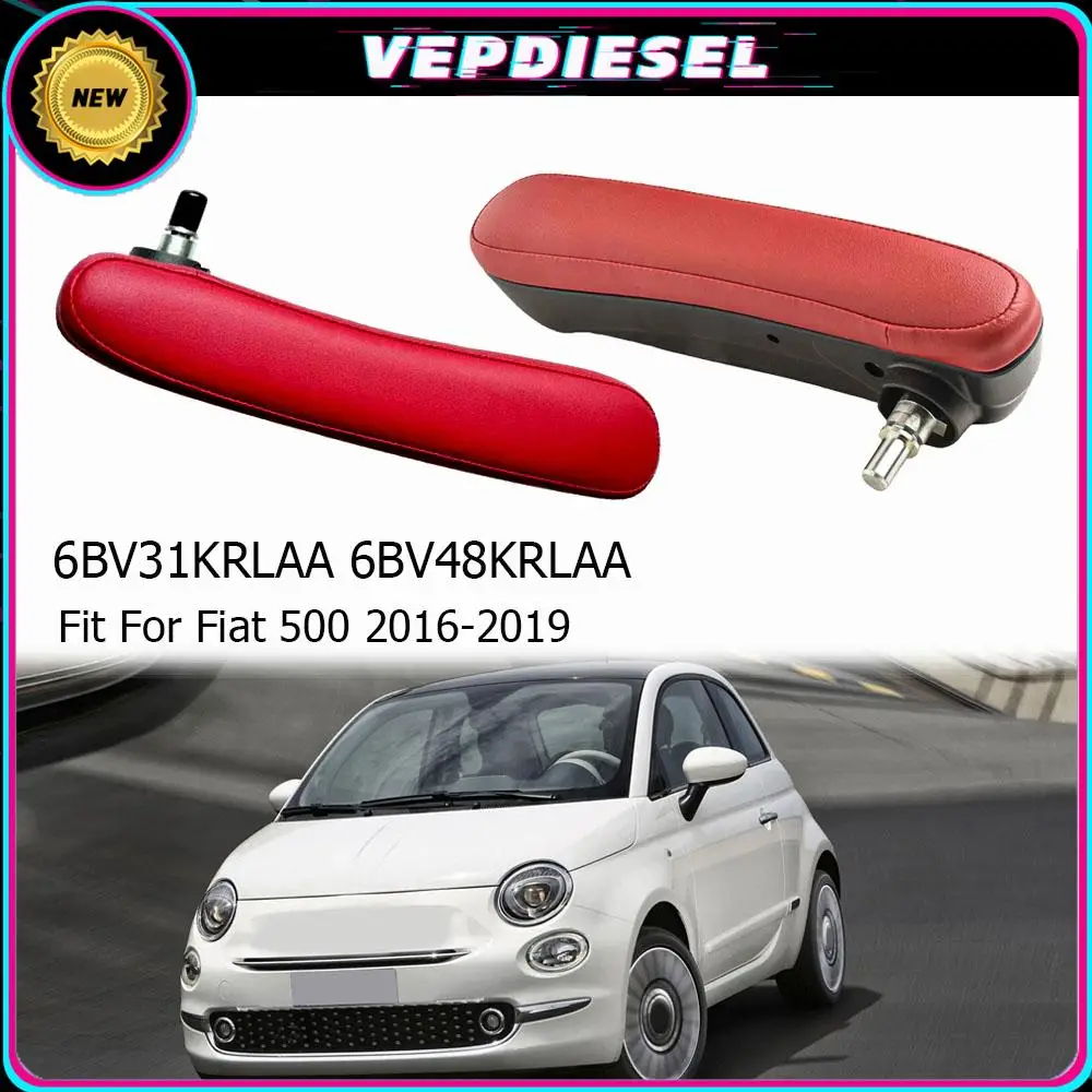 

6BV31KRLAA 6BV48KRLAA 1Pcs Leather Front Seat Armrest Front Right and Left Inboard For 2016-2019 Fiat 500