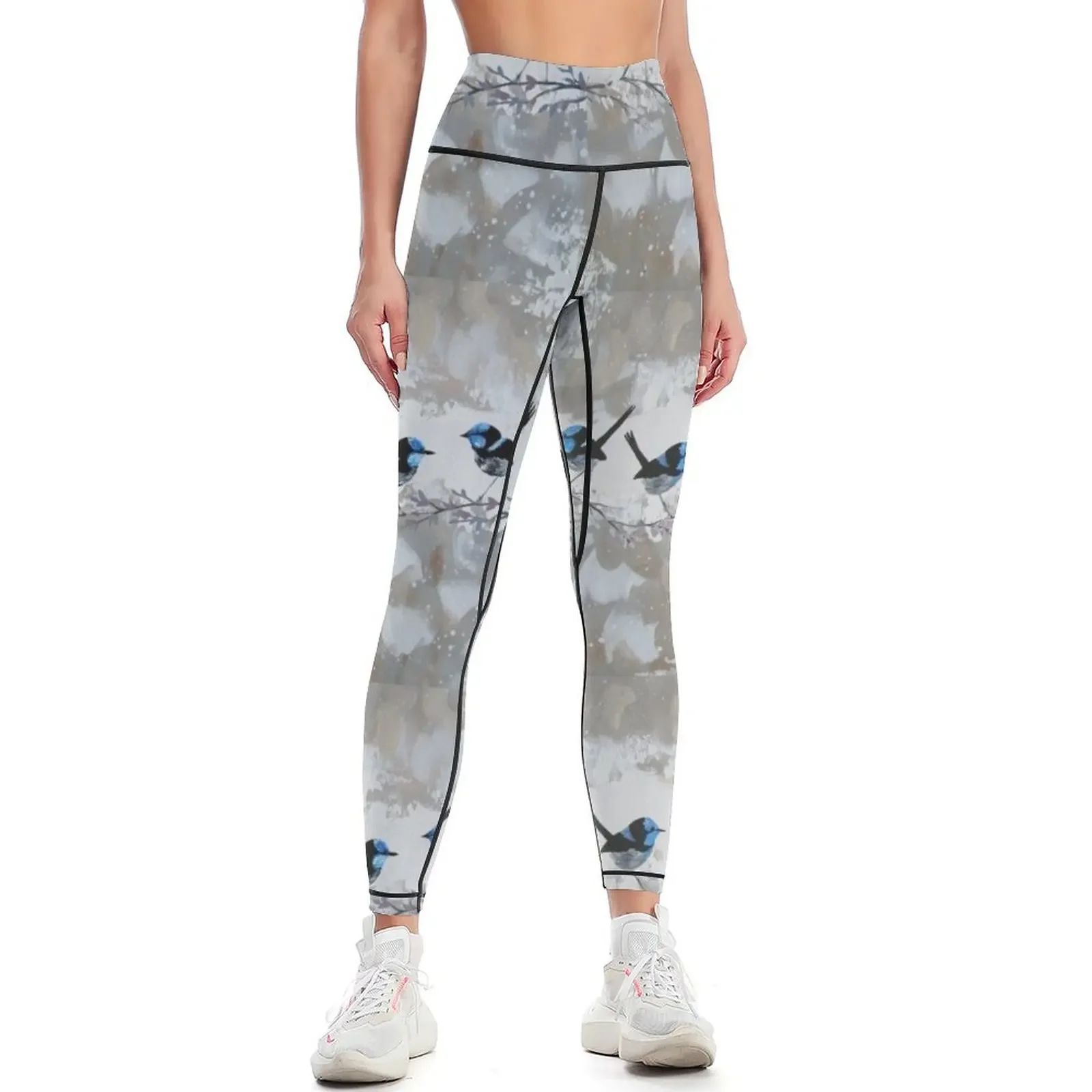 

Fairy Wrens on Hamptons Colours Leggings Clothing fitness sportswear for gym Women's fitness sporty woman gym Womens Leggings