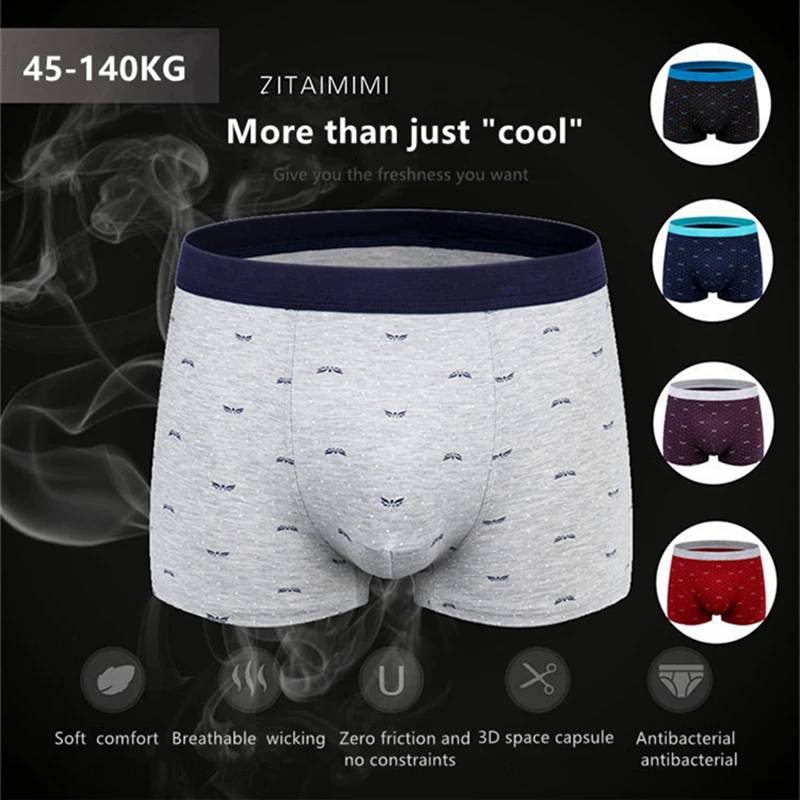 Plus Size Men\'s 160kg Seamless Panties Cotton Underpants Men Underwear Pure Cotton Boxer Briefs Man Intimate Boxers Mens Brand