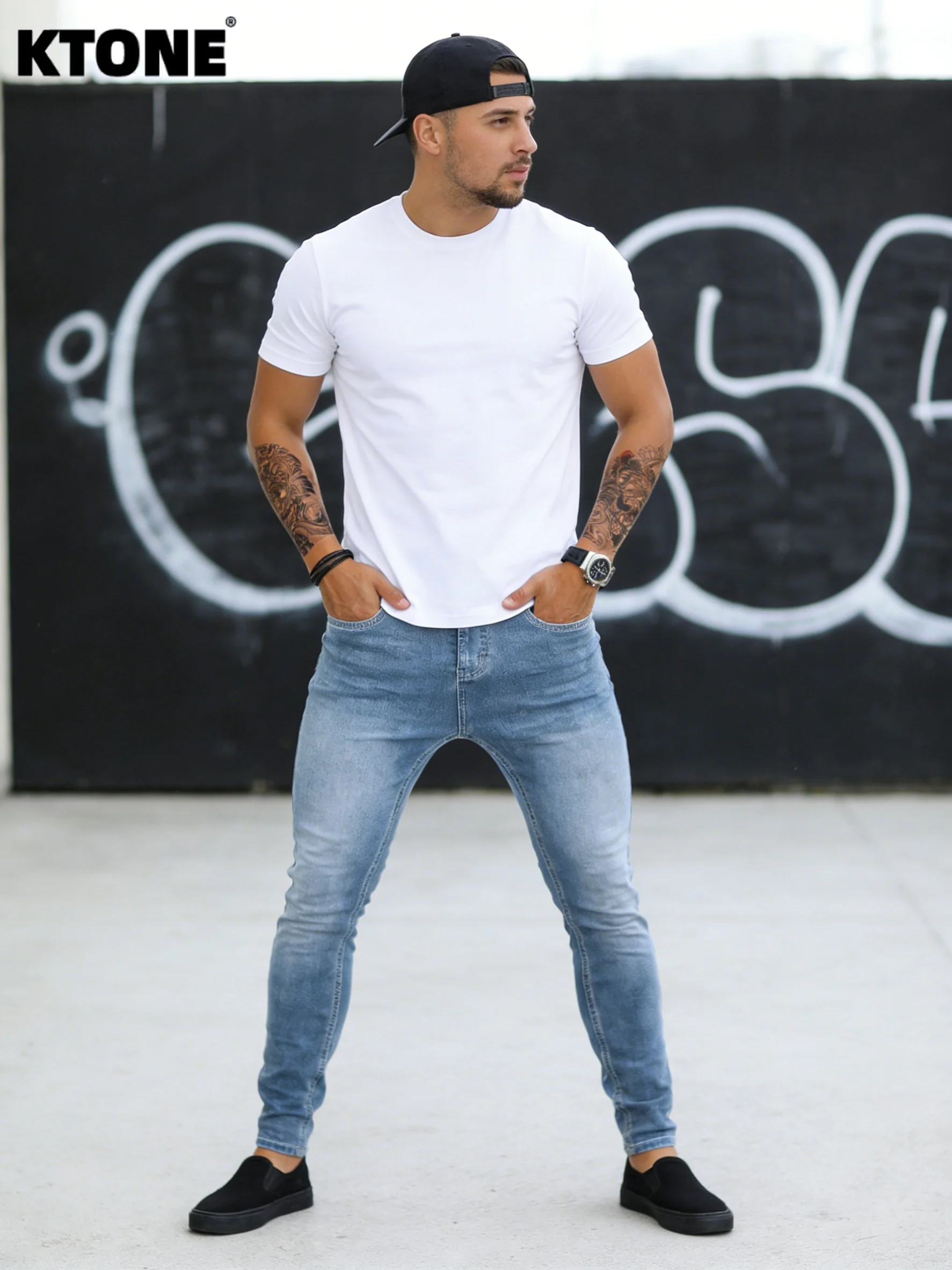 

Современные синие мужские джинсы Slim Fit в стиле Y2K Drip Fashion, без аксессуаров и ремней