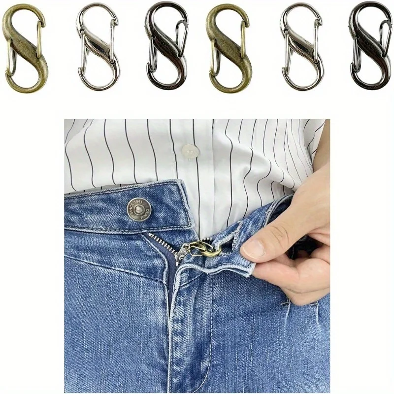 

6 zippered locks-jeans button-keep pants zipper closed-multicolor optional.