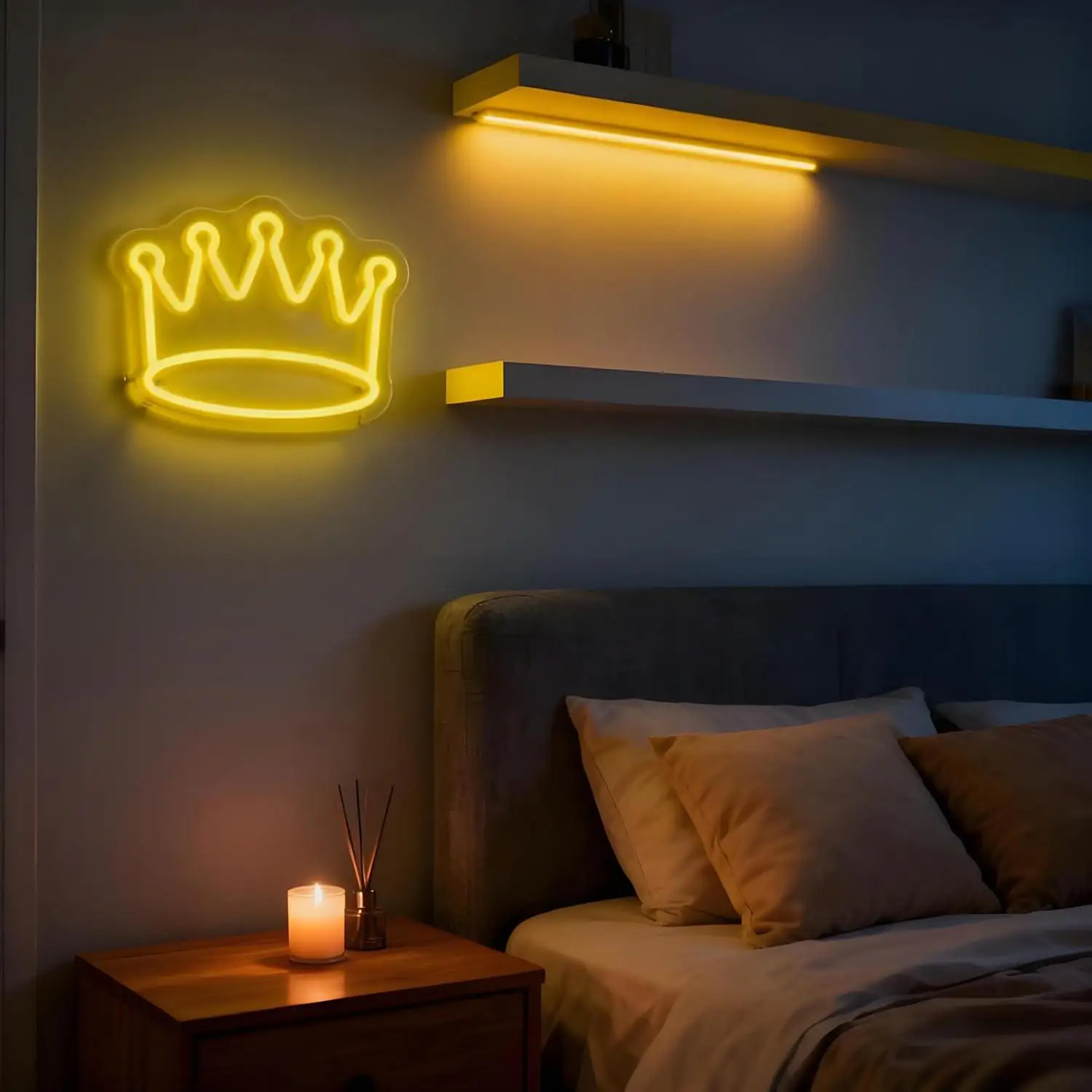 Crown Neon Sign USB Dimmable LED Neon Lights for Bedroom Bar Children's Room Decoration Special Gifts for kids Night Light