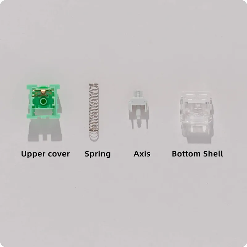 KTT White jade and jadeite Switch Linear 45g MX switch for mechanical keyboard Factory Lubed POM RGB 3pin Cabbage Tofu