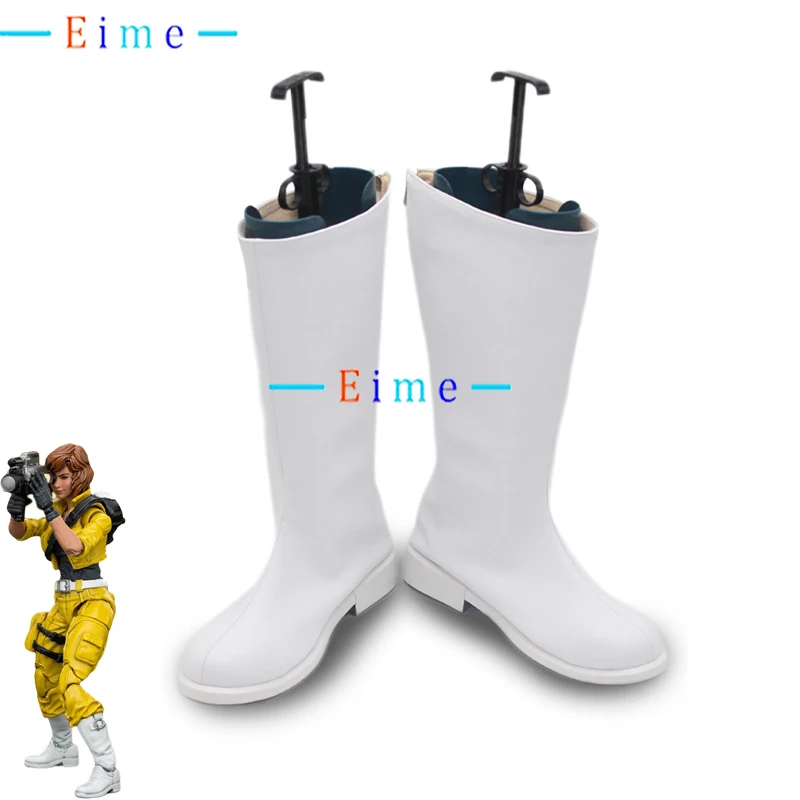 

April Oneil Cosplay Shoes Anime Accessories Cosplay Props PU Leather Shoes Halloween Boot Custom Made