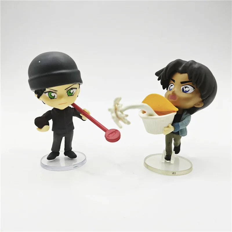 8 pièces détective Conan gâteau temps Ai Haiboro Ran Mori Shuichi Akai figurine modèle jouet poupée Anime figurines recueillir ornement cadeau