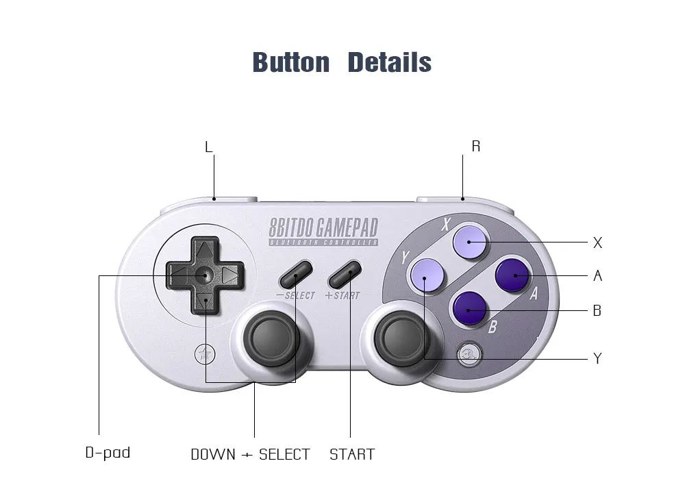 8BitDo SF30 Pro SN30 Pro Spielcontroller Kabelloser Bluetooth-Gamepad-Joystick für Windows Android MacOS Nintendo Switch NS2 Steam – Detail 37